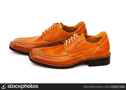 Orange shoes isolated on the white background