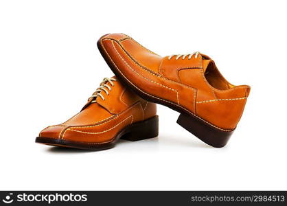 Orange shoes isolated on the white background