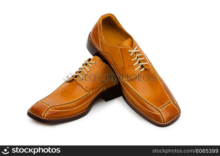 Orange shoes isolated on the white background