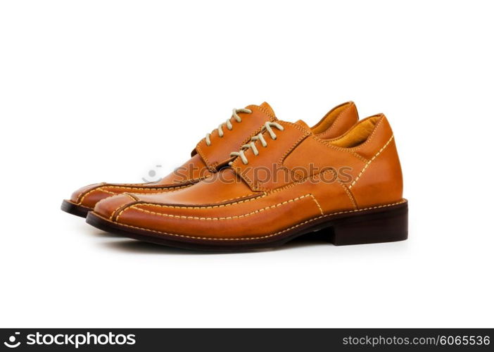 Orange shoes isolated on the white background