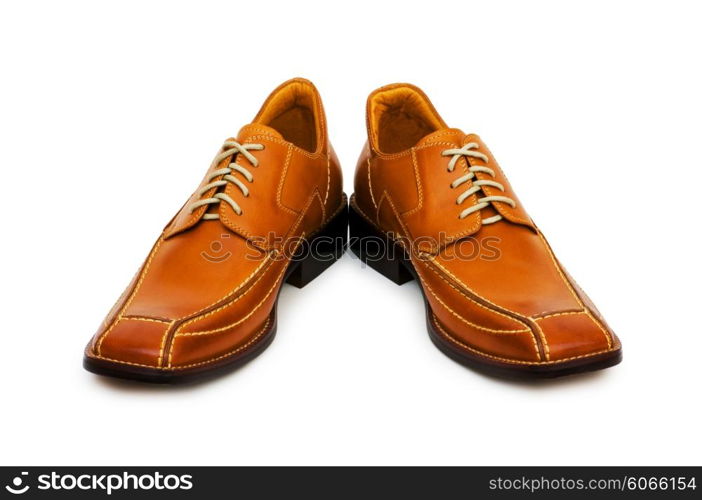 Orange shoes isolated on the white background