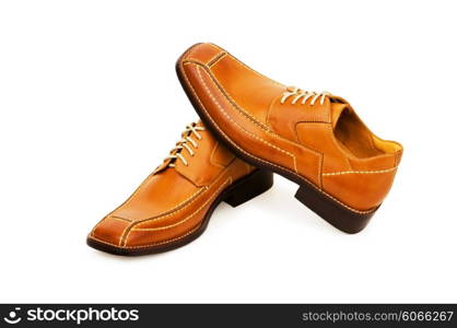 Orange shoes isolated on the white background