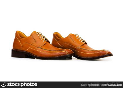 Orange shoes isolated on the white background