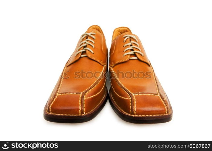 Orange shoes isolated on the white background