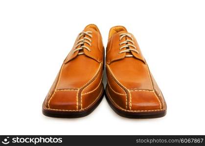 Orange shoes isolated on the white background