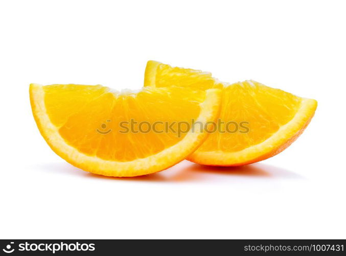 orange slice isolated on white background