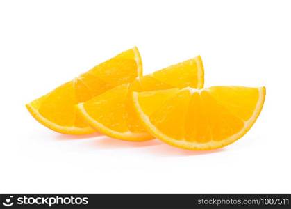 orange slice isolated on white background