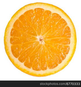 orange slice isolated on white background