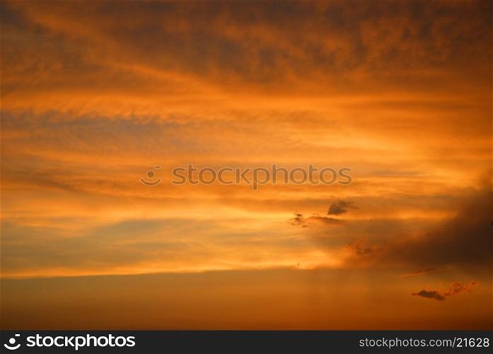 orange sunset sky