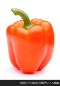 Orange sweet bell pepper isolated on white background cutout