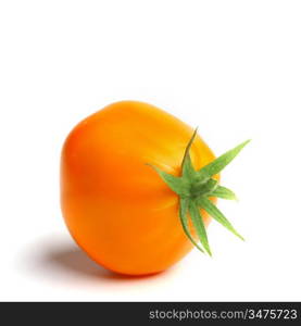 orange tomato isolated on white