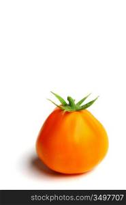 orange tomato isolated on white