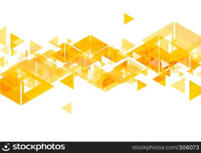 Orange triangles abstract geometric design