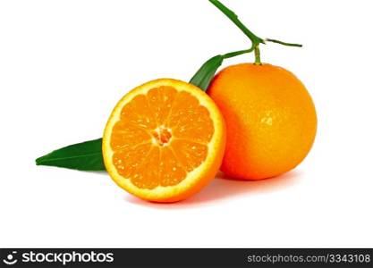 orange, tropical citrus fruit isolated on white