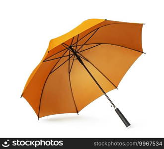 orange umbrella isolated on white background. orange umbrella on white background