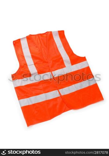 Orange vest isolated on the white background