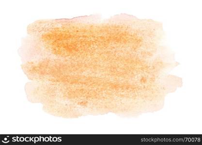 Orange watercolor stain - abstract background
