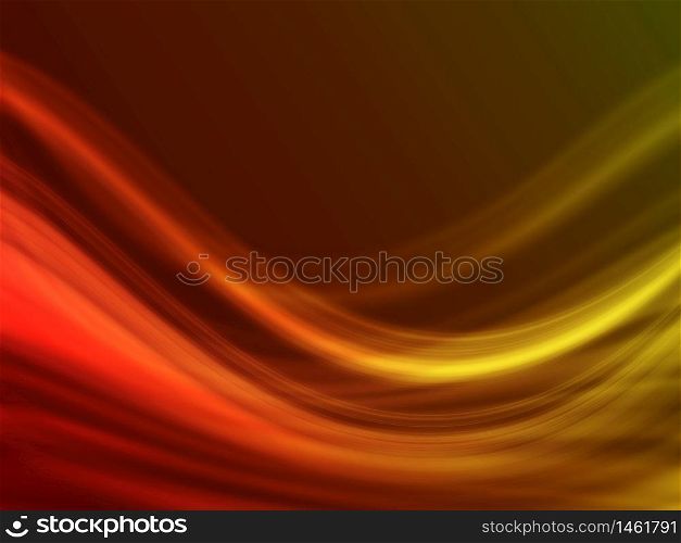 orange wave abstract on dark background