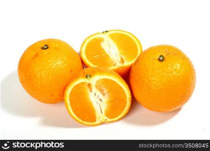 oranges isolated on white background