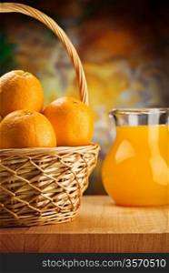 oranges with juice
