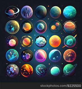 orbit planet space galaxy ai generated. alien , universe cosmos, star background orbit planet space galaxy illustration. orbit planet space galaxy ai generated