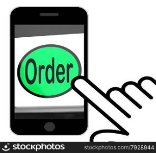 Order Button Displaying Buying Online In Web Stores