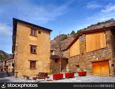 Ordino village in Andorra Pyrenees in ski area