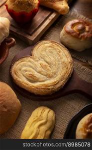 Oreja. Mexican sweet bread made with puff pastry, its name comes from its shape similar to that of ears, of French origin, where it is known as Elephant Ear or Palmier Puff Pastry.