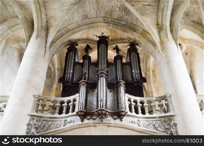 Organ of the Church Saint Etienne . Organ of the Church Saint Etienne in Bar le Duc in the department of Meuse in France