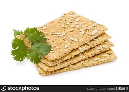 Organic cheese crackers with sesame and sunflower seeds.