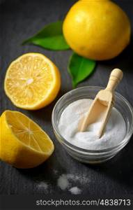 Organic cleaners with baking soda and lemon