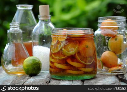 Organic cough medicine, pink lemon sliced soak with honey and sugar candy for a long time can make nature medicine in health care, a popular Vietnamese food