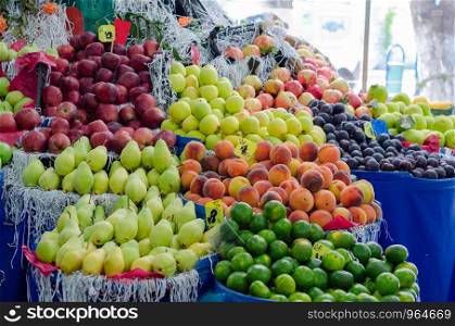 Organic fresh agricultural product at greengrocer