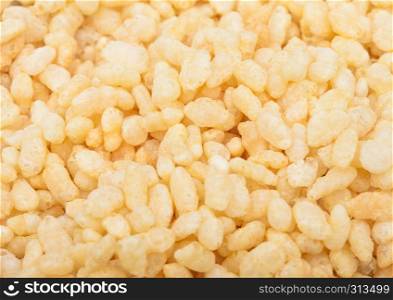 Organic fresh cereal granola rice flakes macro texture