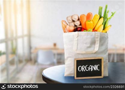 Organic grocery shopping fruits and vegetables Healthy Delicious