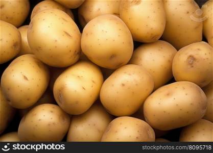 Organic potatoes background. Natural farm diet. Generate Ai. Organic potatoes background. Generate Ai