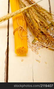 organic Raw italian pasta and durum wheat grains crop