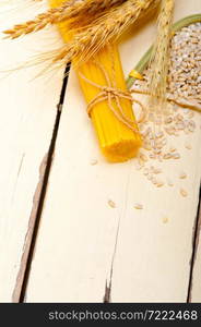 organic Raw italian pasta and durum wheat grains crop