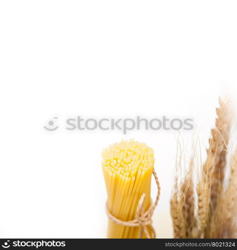 organic Raw italian pasta and durum wheat grains crop