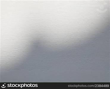Organic shadow over white textured wall background