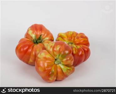 organic tomato isolated on white background
