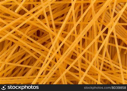 Organic whole wheat spaghetti pasta for background