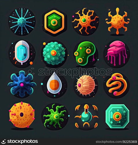 organism virus bacteria ai generated. microscopic influenza, microorganism , medical medicine organism virus bacteria illustration. organism virus bacteria ai generated