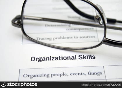 Organizational skills