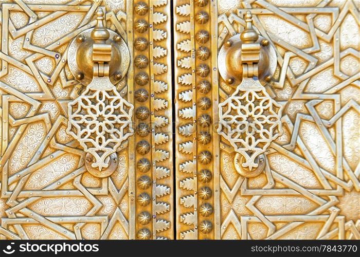 Oriental door detail in Morocco, North Africa