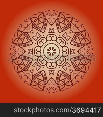 Oriental mandala motif yoga karma