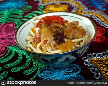 oriental uzbek soup lagman - Uzbek cuisine