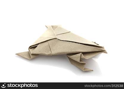 Origami frog by recycle papercraft