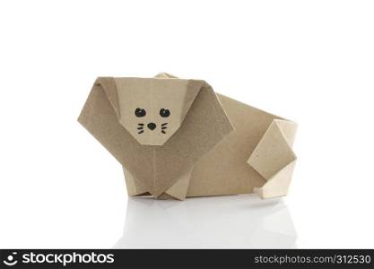 Origami lion by recycle papercraft