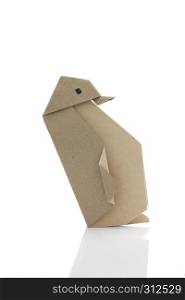 Origami penguin by recycle papercraft
